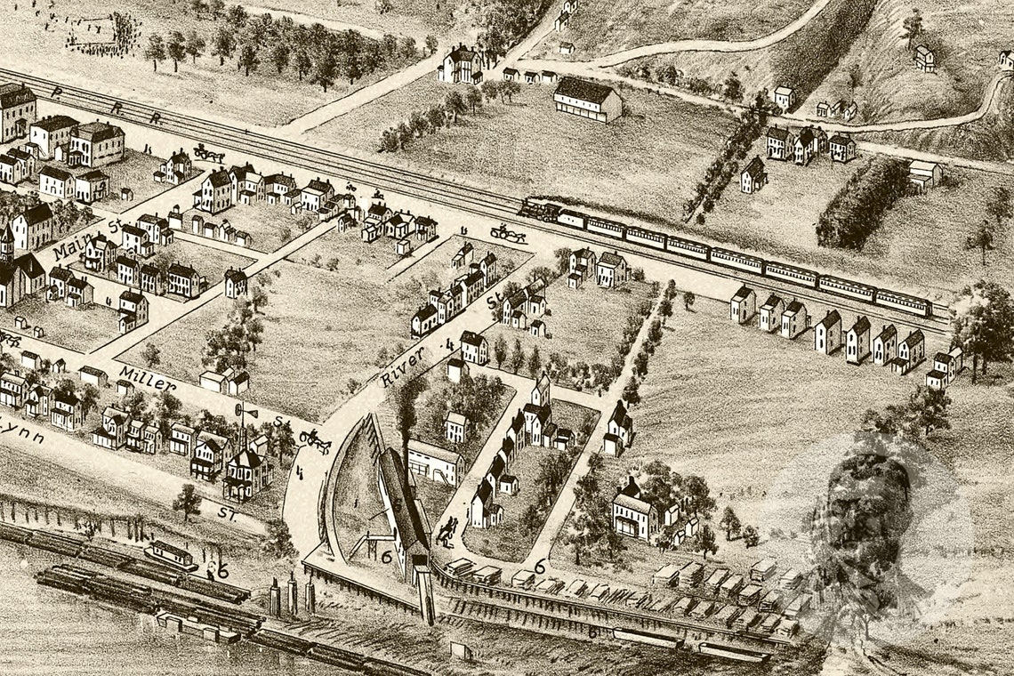Vintage Roscoe Map 1902 Old Map of Roscoe Pennsylvania Etsy