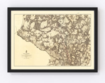 May include: A vintage map of Cold Harbor, Virginia, showing the battle lines and terrain features. The map is printed in black and white on a cream-colored paper. The title "Cold Harbor" is printed in the lower left corner.