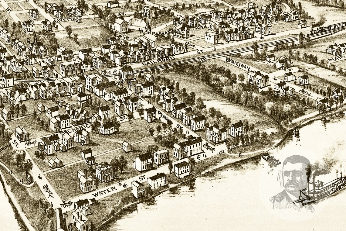 Vintage Point Marion Map 1902 Old Map of Point Marion Etsy