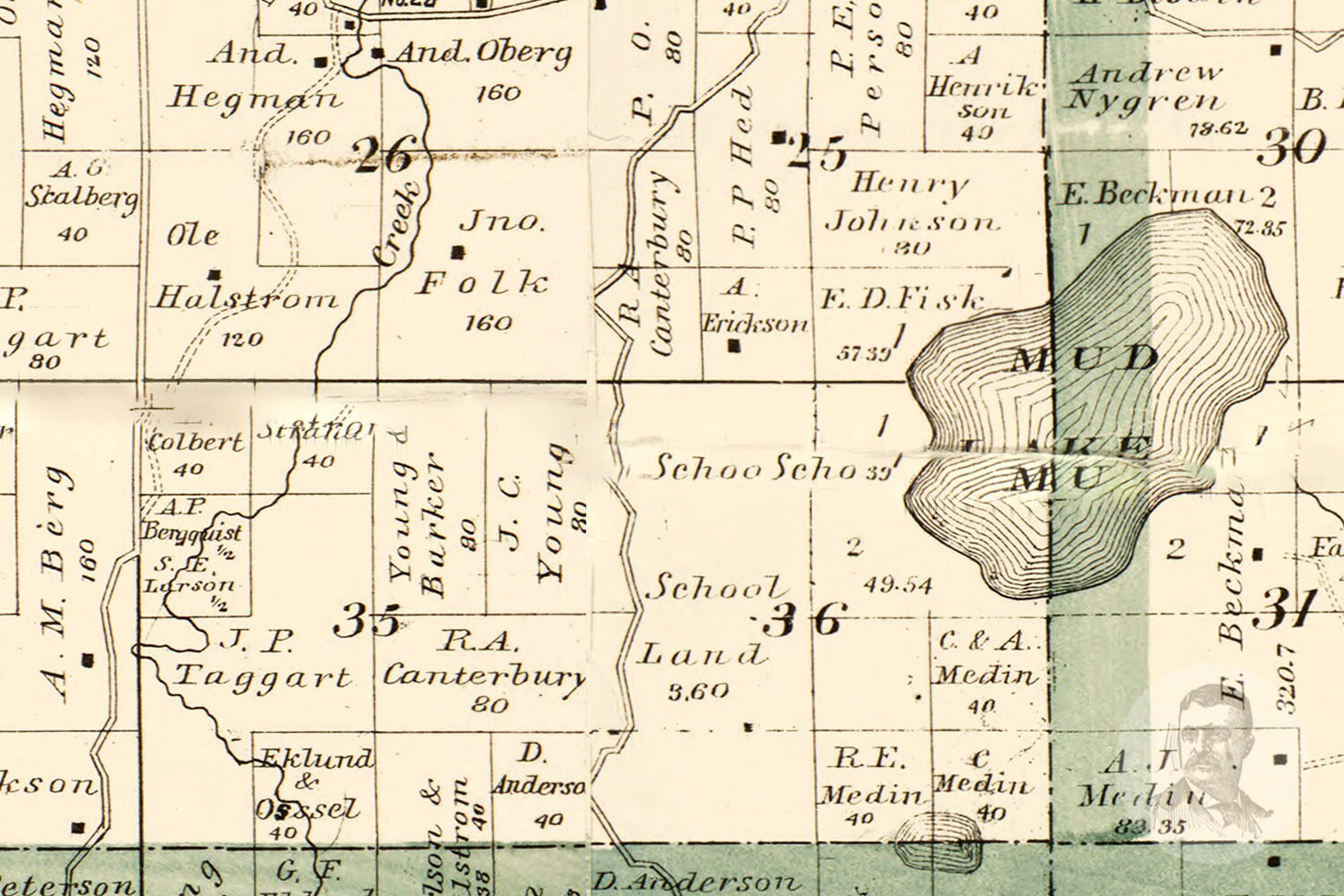 Vintage Isanti County Map 1898 Old Map of Isanti County Etsy