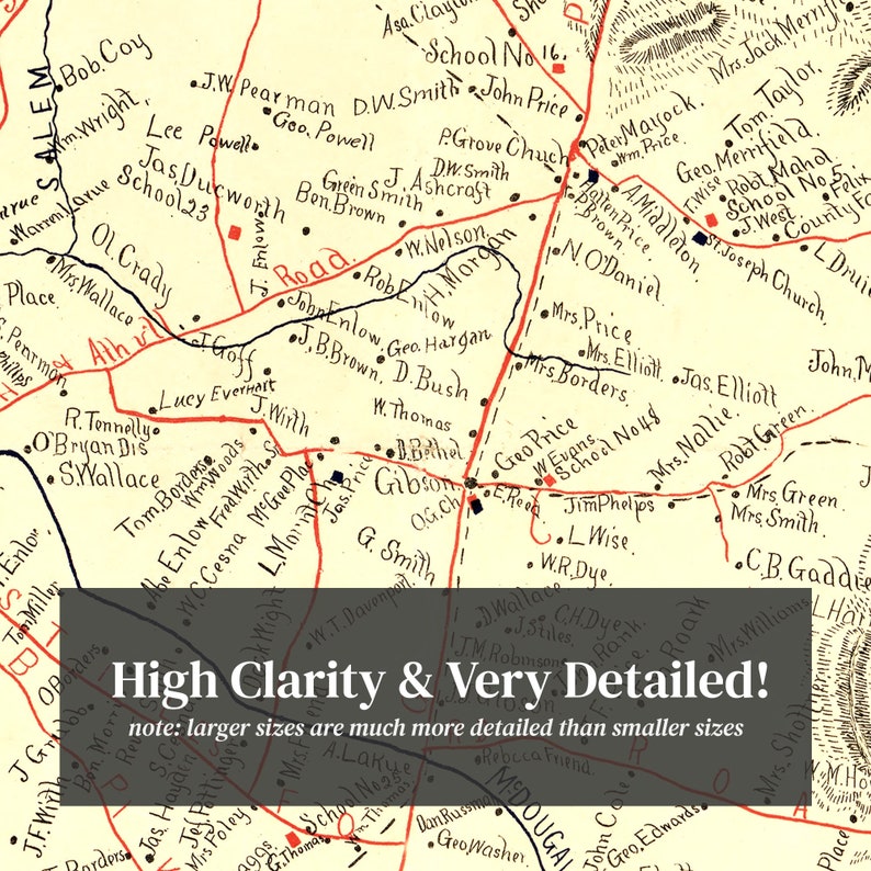 Larue County Kentucky Map 1899 Old Map of Larue County Etsy UK