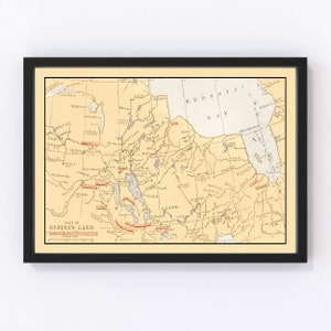 Rupert&#39;s Land on Hudson Bay Map 1862, Vintage Rupert&#39;s Land on Hudson Bay Map, Old Rupert&#39;s Land on Hudson Bay Art, Wall Art Gift for Rupert