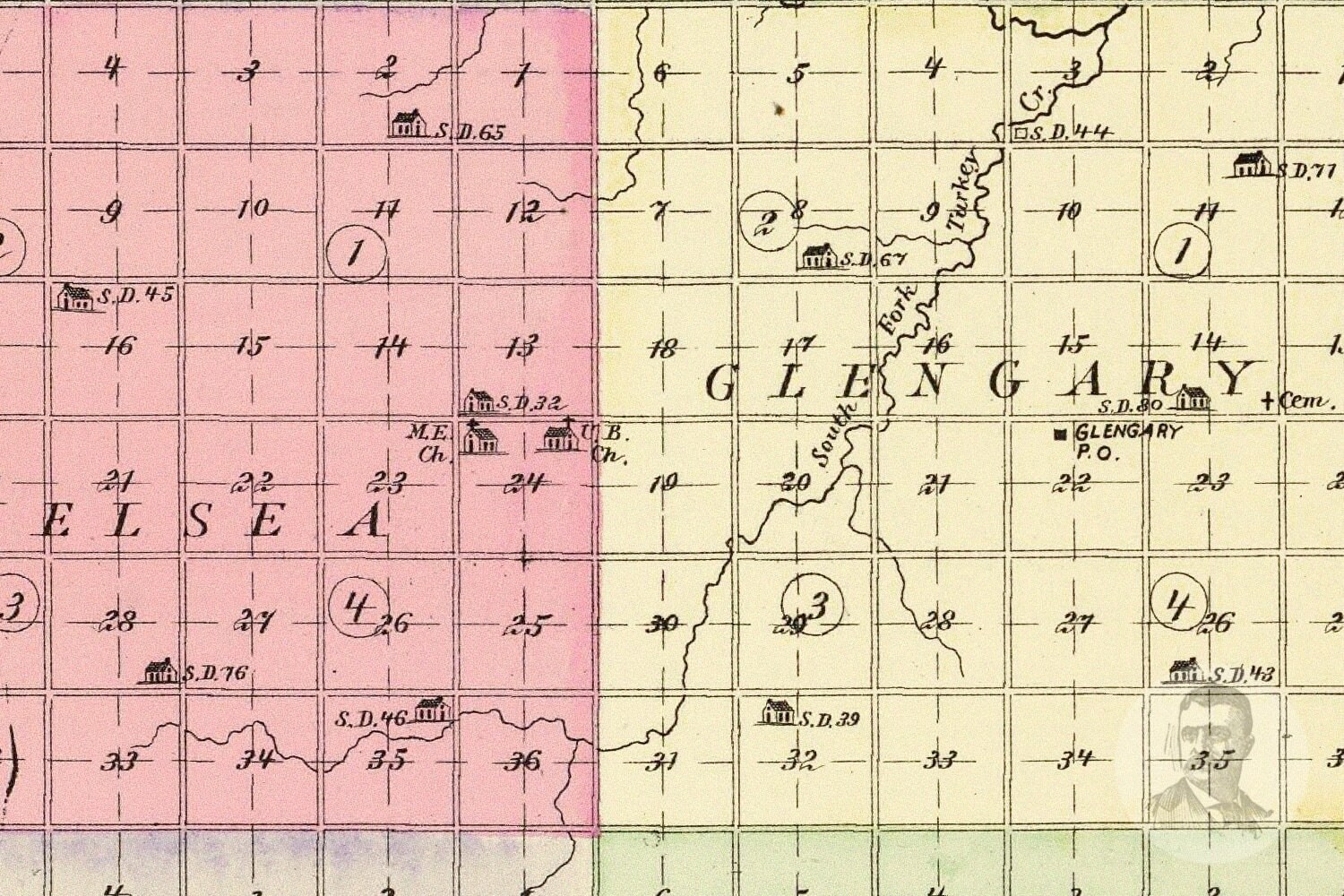 Vintage Fillmore County NE Map 1885 Old Nebraska Map Etsy