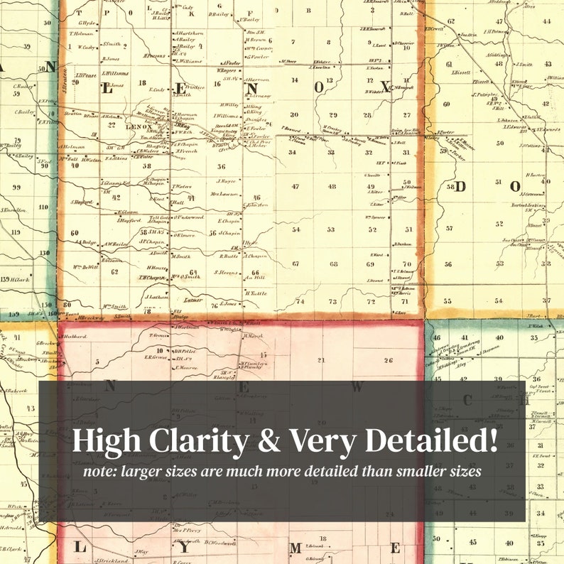 Ashtabula County Ohio Map 1856 Old Map of Ashtabula County Etsy