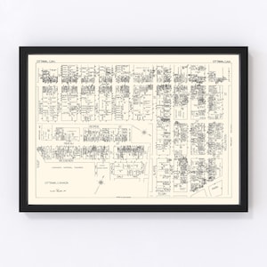Ottawa Map 1929, Vintage Ottawa Map, Old Ottawa Art, Wall Art Gift for Ottawa History Lovers Retro Decor