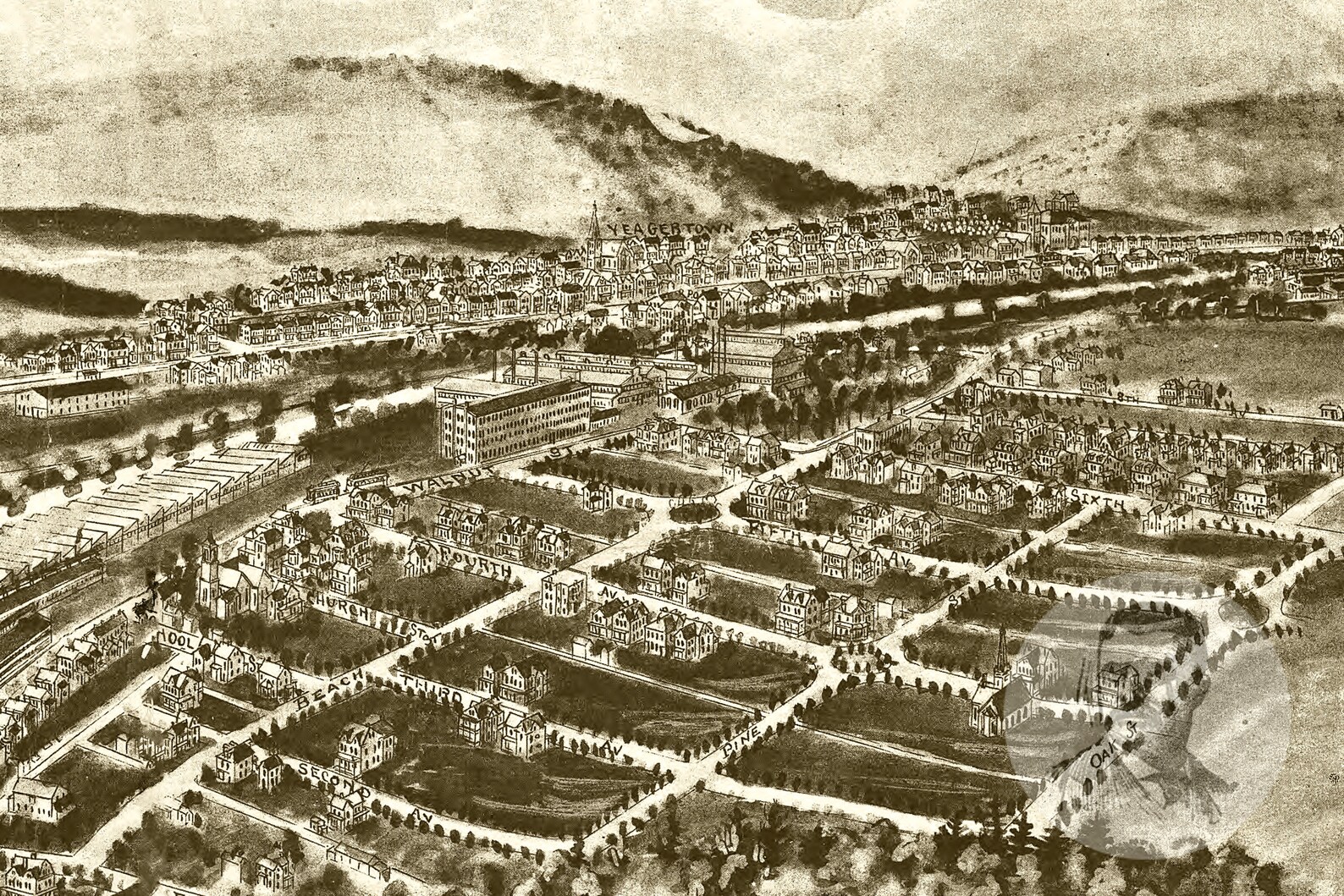 Vintage Burnham Map 1906 Old Map of Burnham Pennsylvania Etsy