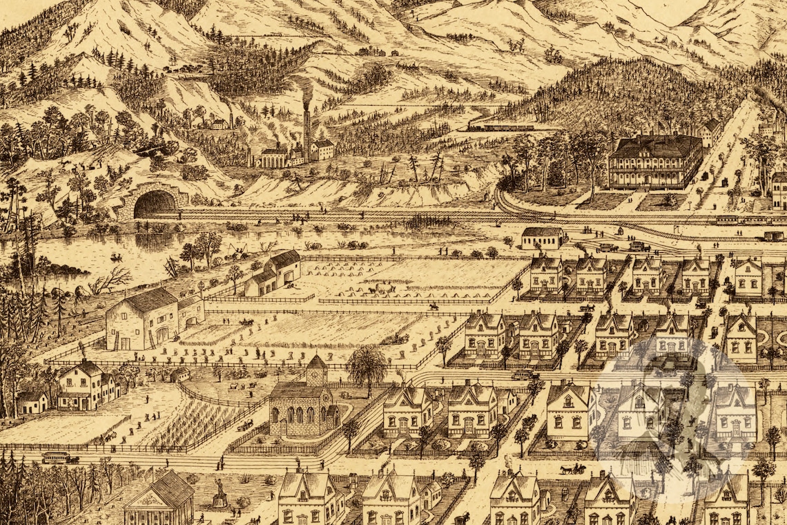 Central City Co 1887 Vintage City Maps Restored City vrogue.co