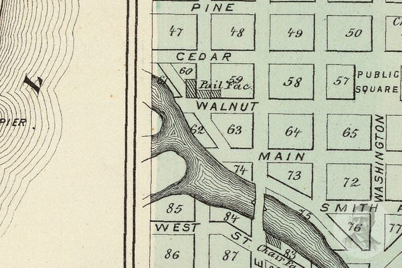 Vintage Kewaunee County WI Map 1878 Old Wisconsin Map Etsy