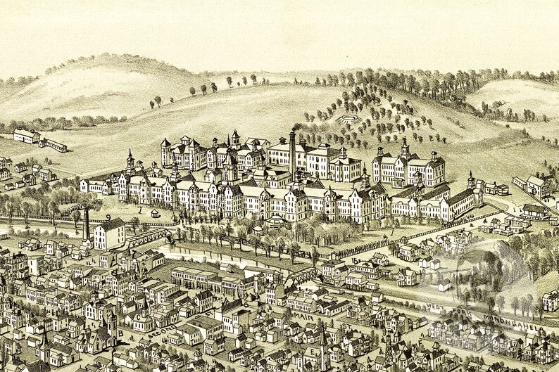 Vintage Weston Map 1900 Old Map of Weston West Virginia Etsy