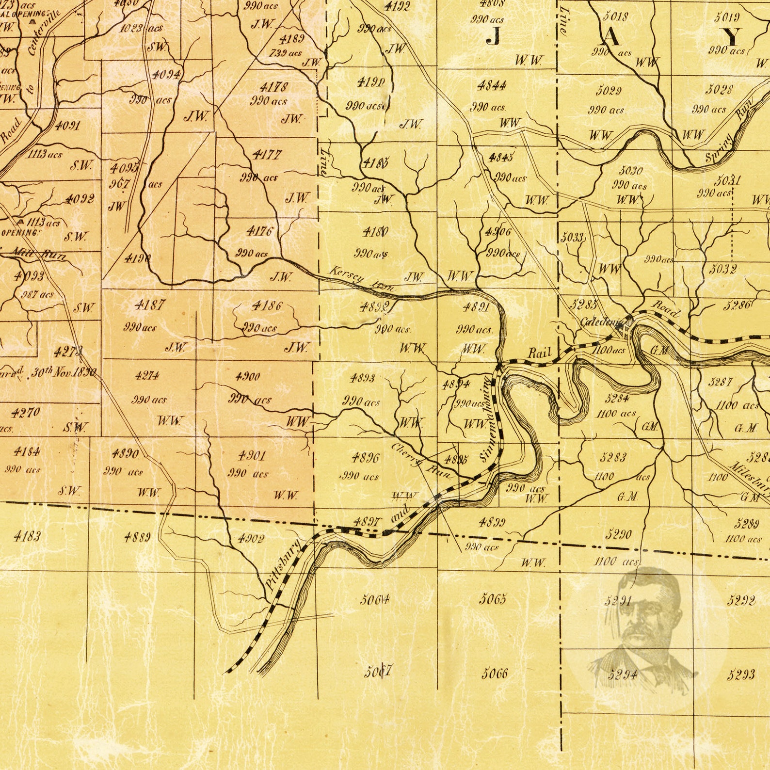 Elk County Pennsylvania Vintage Map From 1855 Old County Etsy