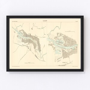 Glasgow Map 1886, Vintage Glasgow Map, Old Glasgow Art, Wall Art Gift for Glasgow History Lovers Retro Decor