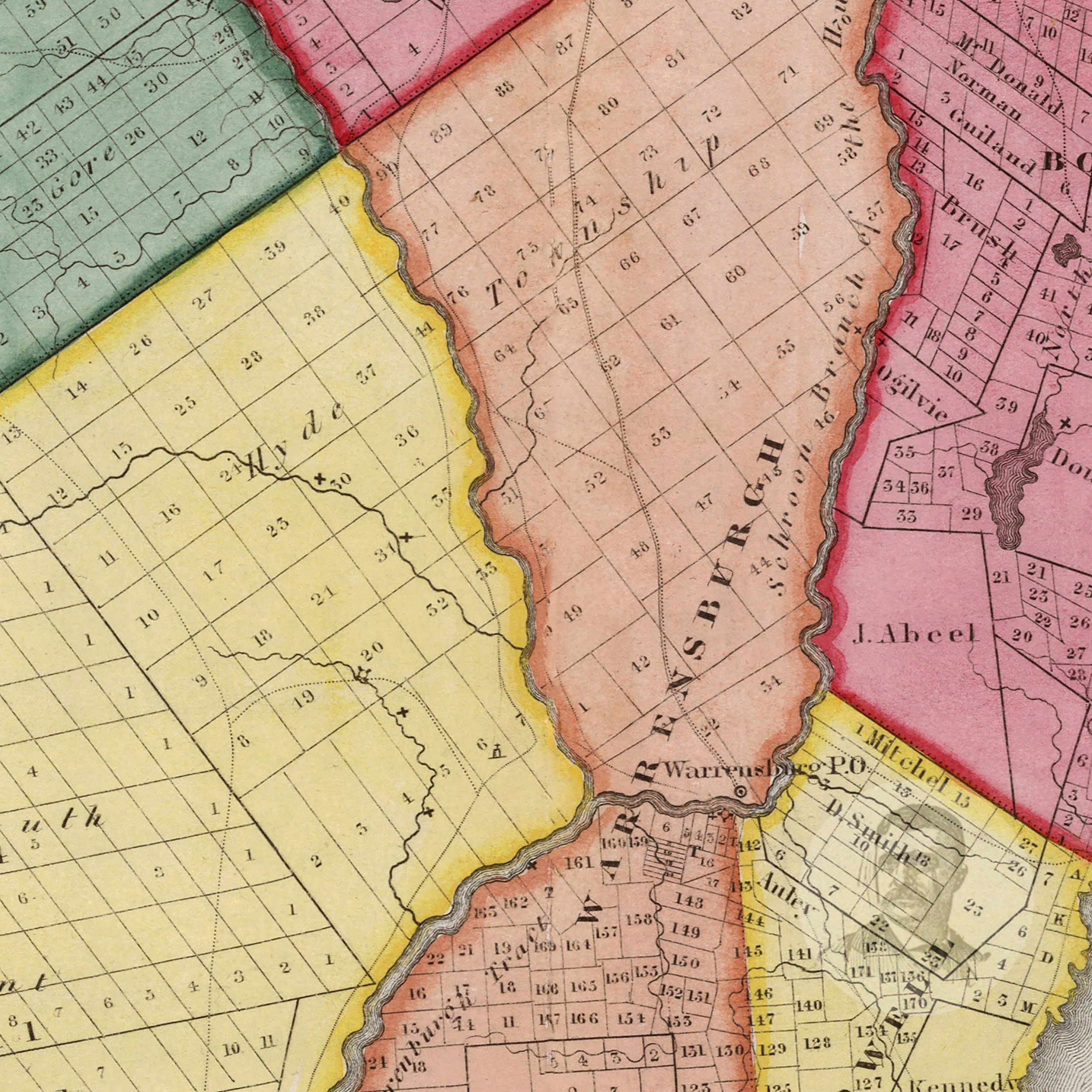 Warren County New York Criminal Public Records Warren County New York Vintage Map From 1840 Old County Map | Etsy UK