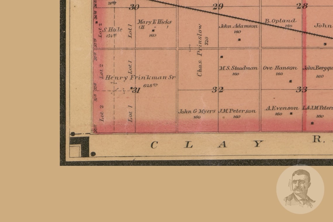 Vintage Lincoln County Map 1892 Old Map of Lincoln County Etsy