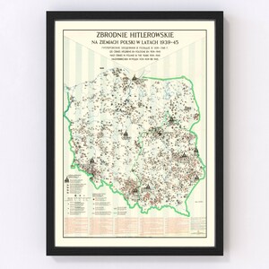 Poland Map 1971, Vintage Poland Map, Old Poland Art, Wall Art Gift for Poland History Lovers Retro Decor