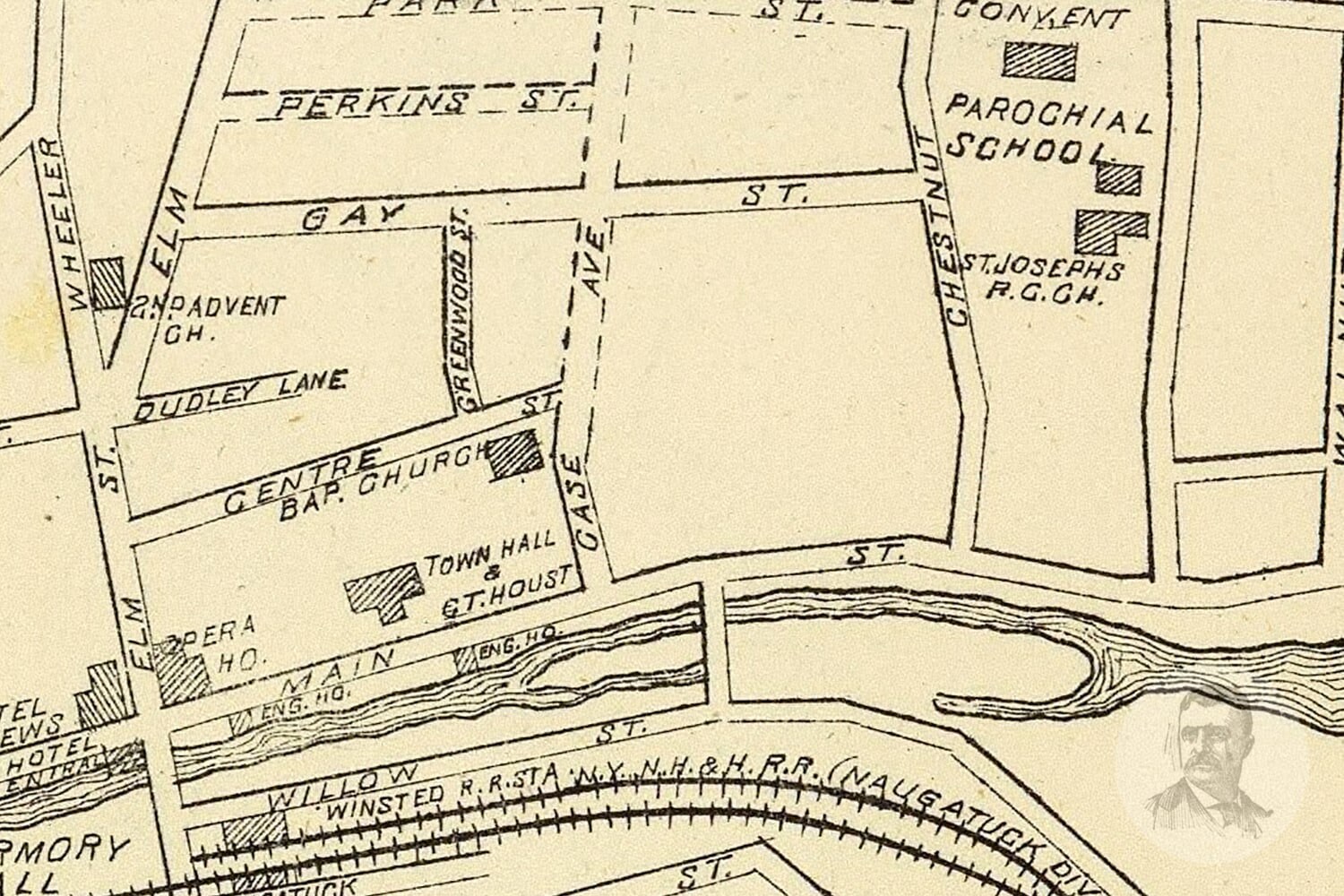 Vintage Terryville Map from 1893 Old Connecticut Map Etsy