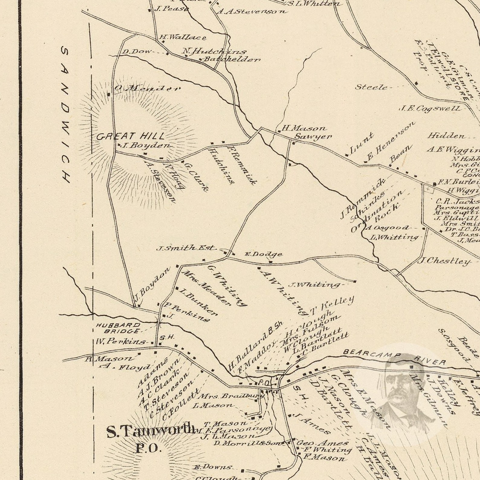 Chatham New Hampshire Vintage Map From 1892 Old City Map Etsy