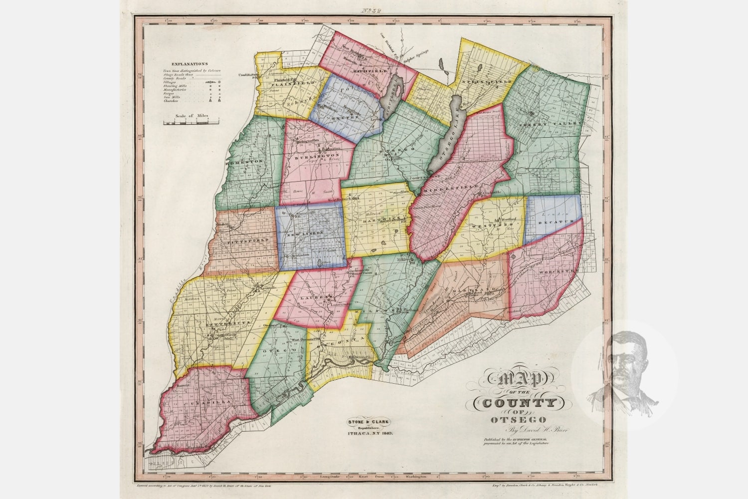 Otsego Ny County Wall Map By Marketmaps Mapsales vrogue.co