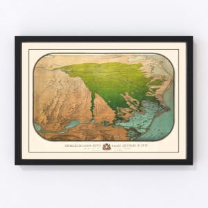 Suez Canal Map 1869, Vintage Suez Canal Map, Old Suez Canal Art, Wall Art Gift for Suez Canal History Lovers Retro Decor