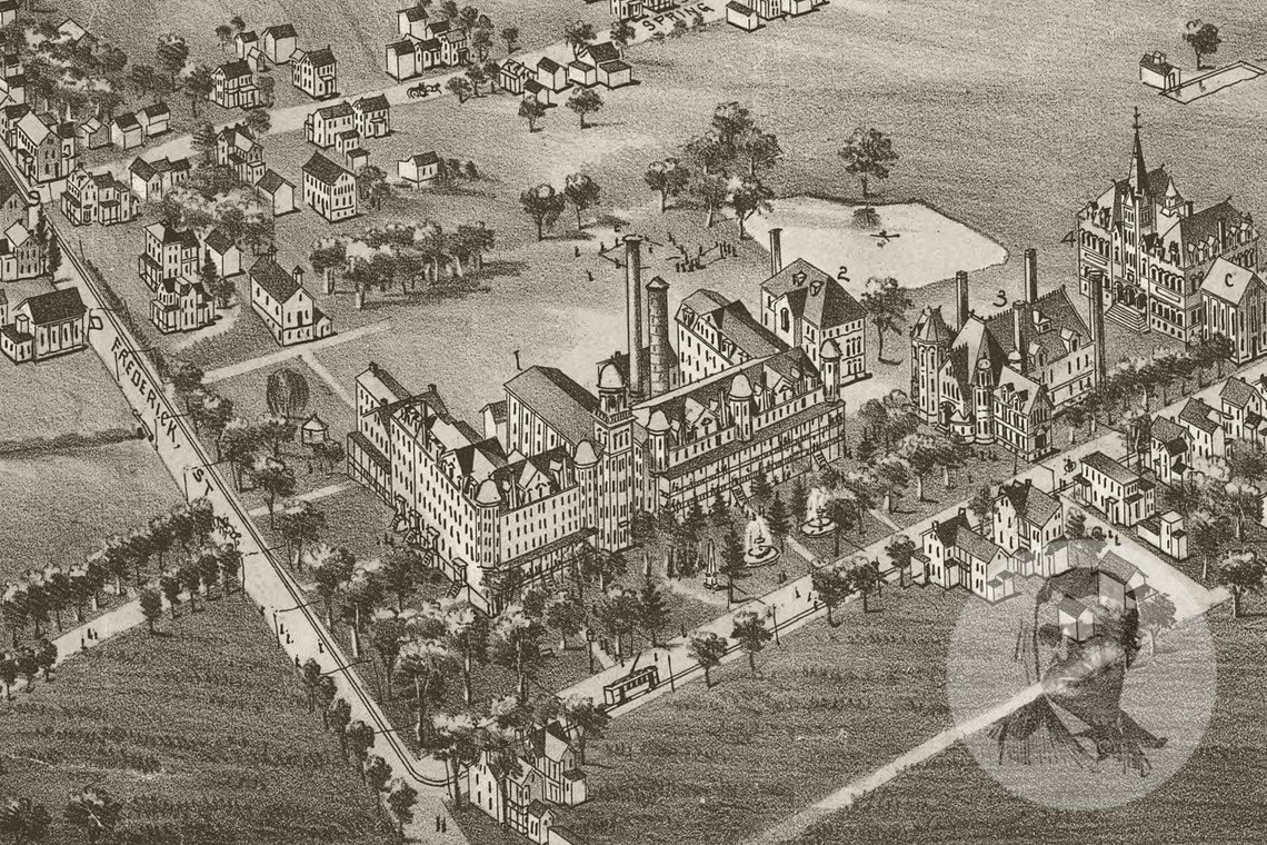 Vintage Millersville Map 1894 Old Map of Millersville Etsy