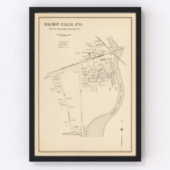 Rollinsford Map 1892 Old Map of Rollinsford New Hampshire Etsy