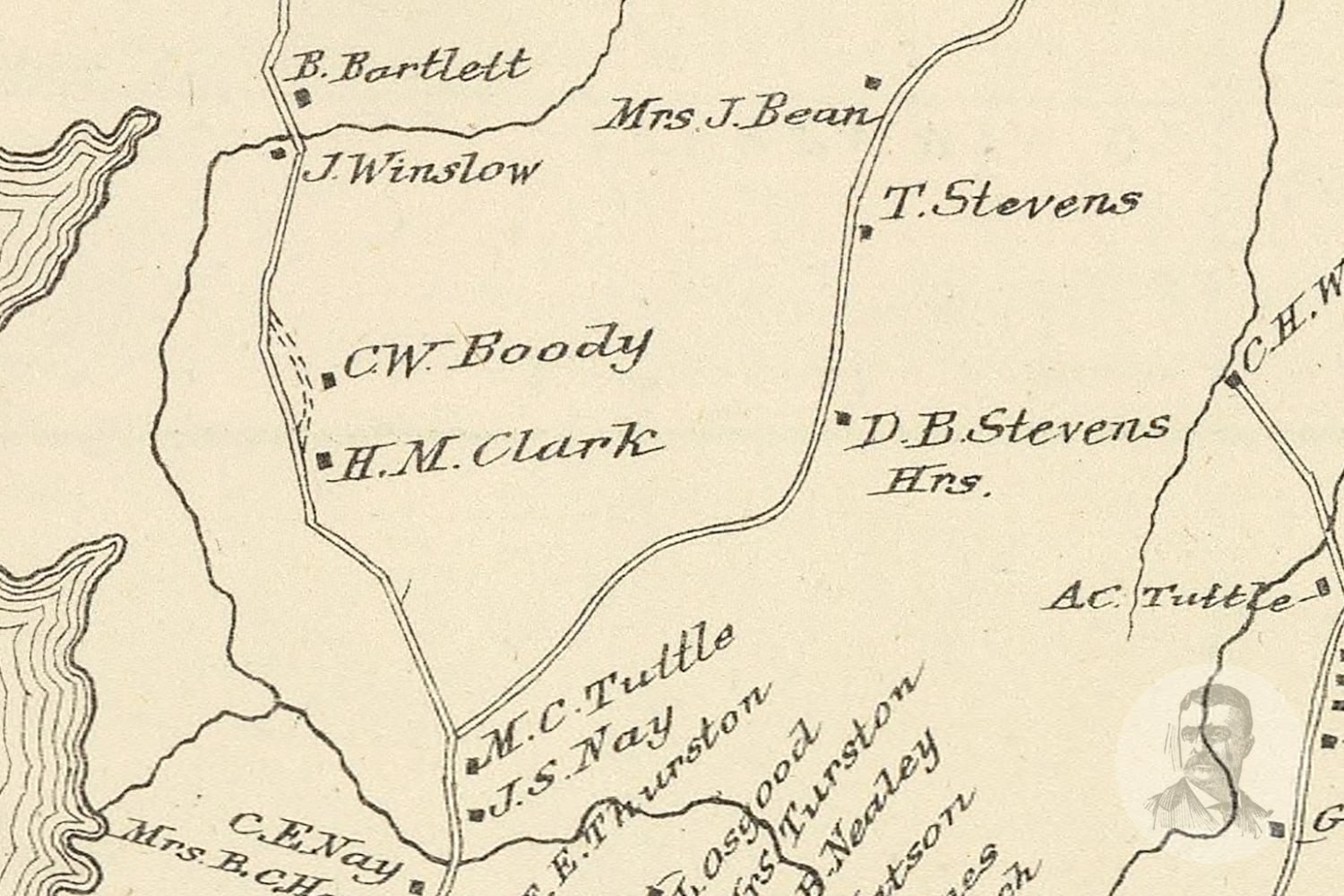 Vintage Nottingham Map from 1892 Old New Hampshire Map Etsy