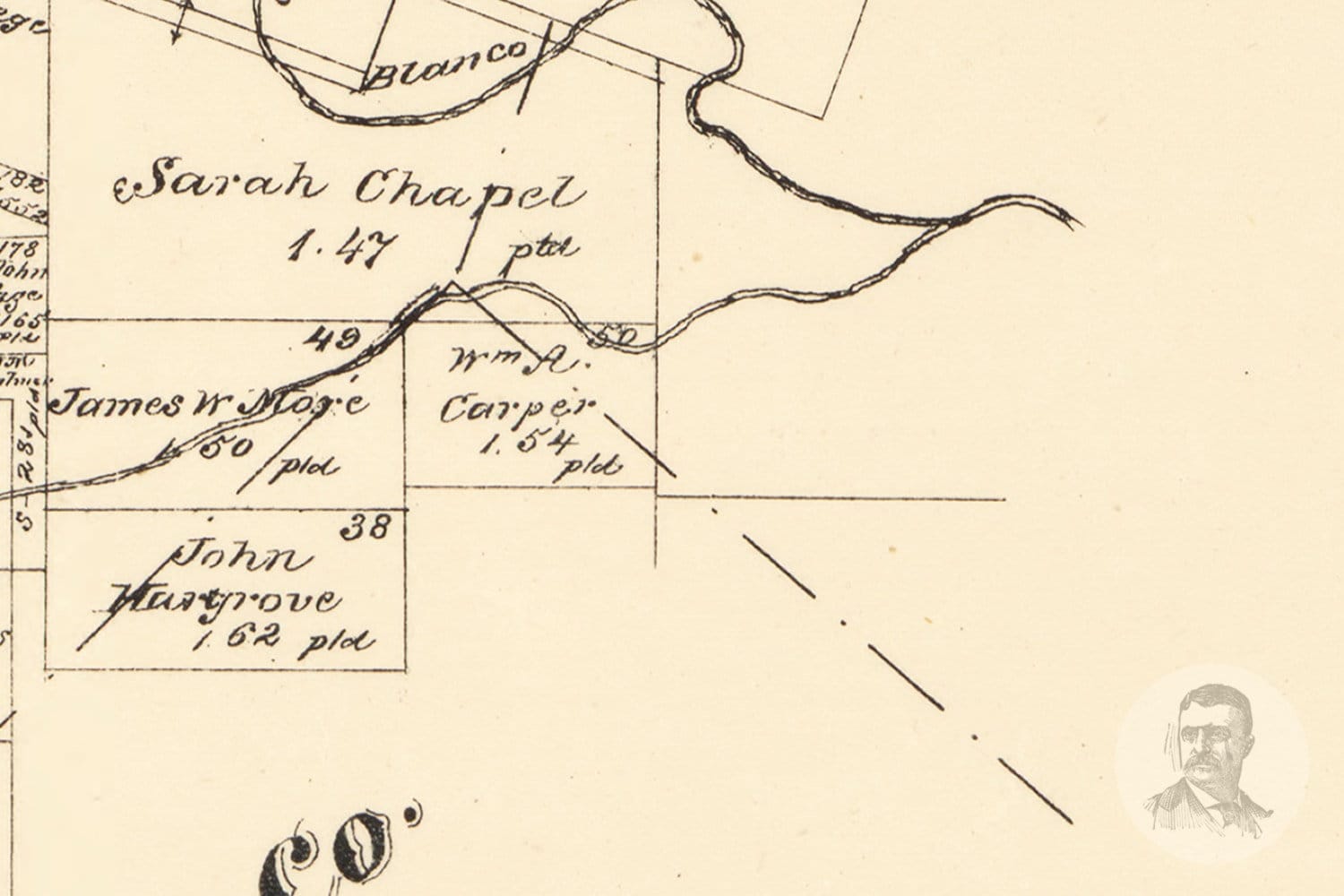 Vintage Blanco County Map 1879 Old Map of Blanco County Etsy