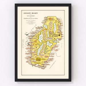 Andes Mountains Map 1933, Vintage Andes Mountains Map, Old Andes Mountains Art, Wall Art Gift for Andes Mountains History Lovers Retro Decor