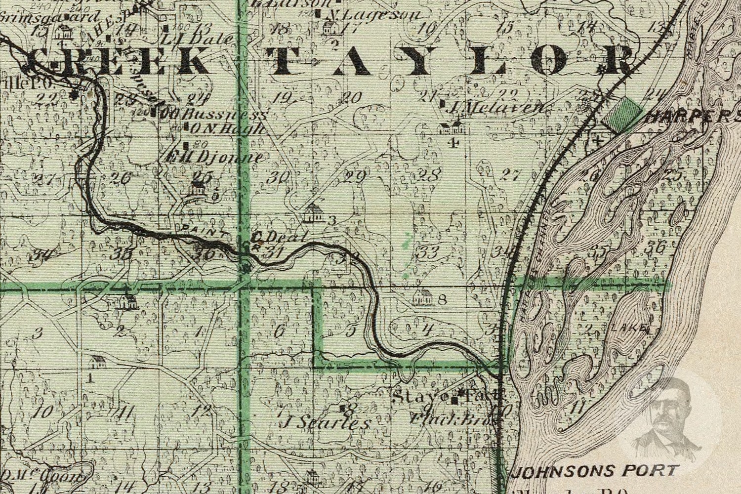 Vintage Allamakee County IA Map 1875 Old Iowa Map Etsy