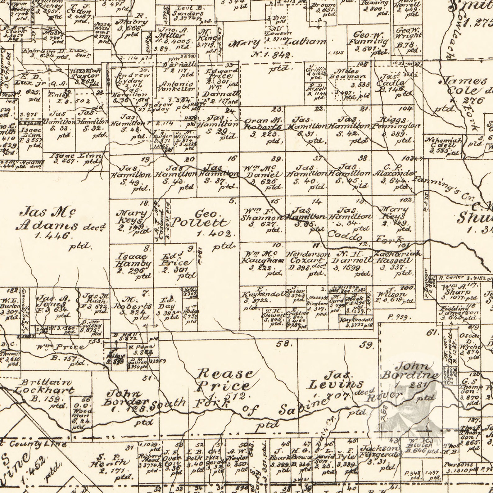 Hunt County Texas Vintage Map From - Il 1588xN.3476600981 Bp6k
