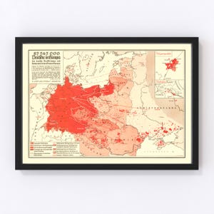 Europe Map 1938, Vintage Europe Map, Old Europe Art, Wall Art Gift for Europe History Lovers Retro Decor