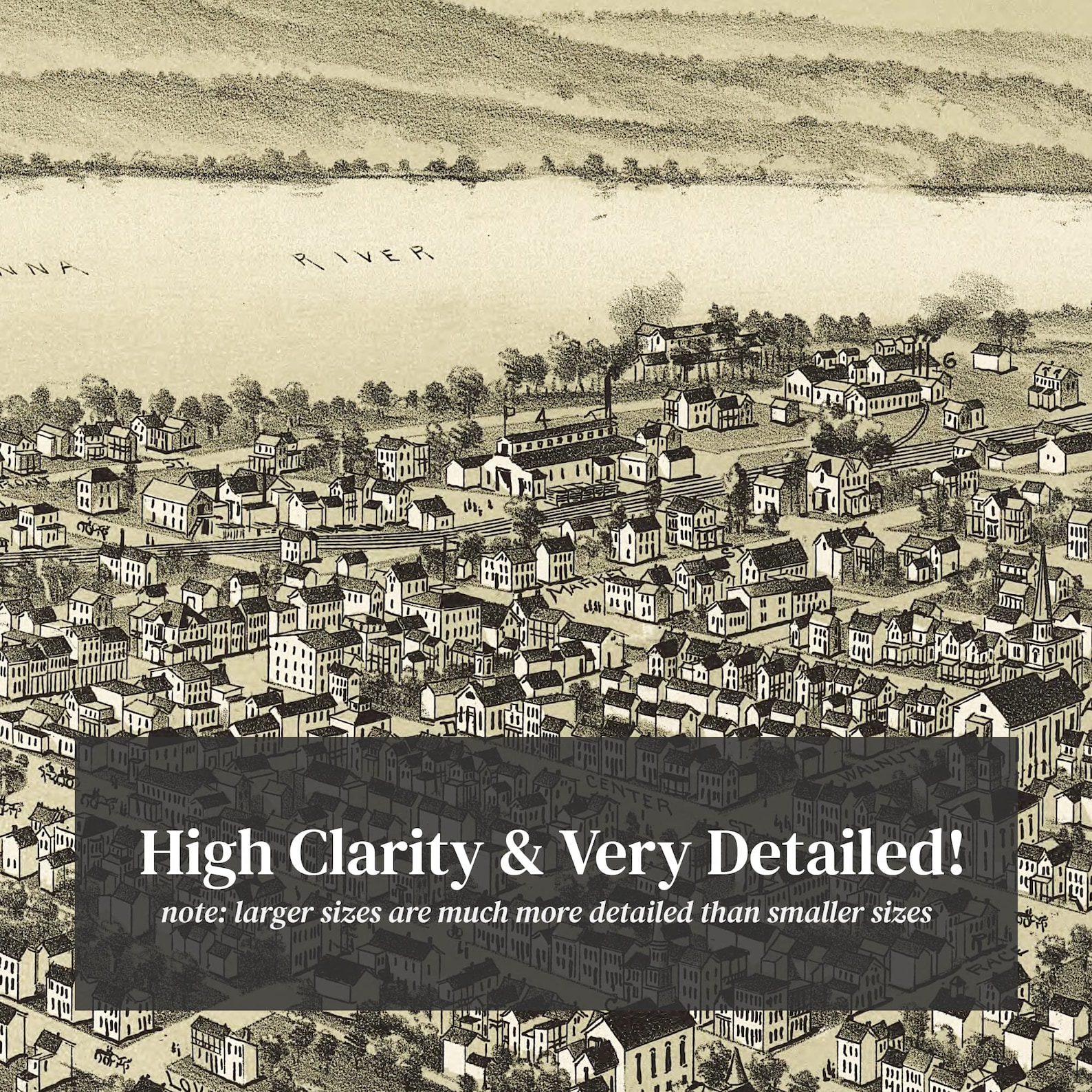 Millersburg Map 1894 Old Map of Millersburg Pennsylvania Art Etsy