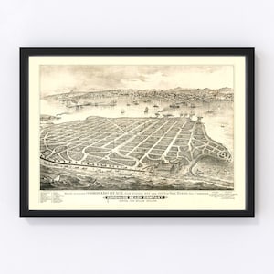 Coronado Beach Map 1887, Vintage Coronado Beach Map, Old Coronado Beach California Art, Wall Art Gift for Coronado Beach History Lovers Retr