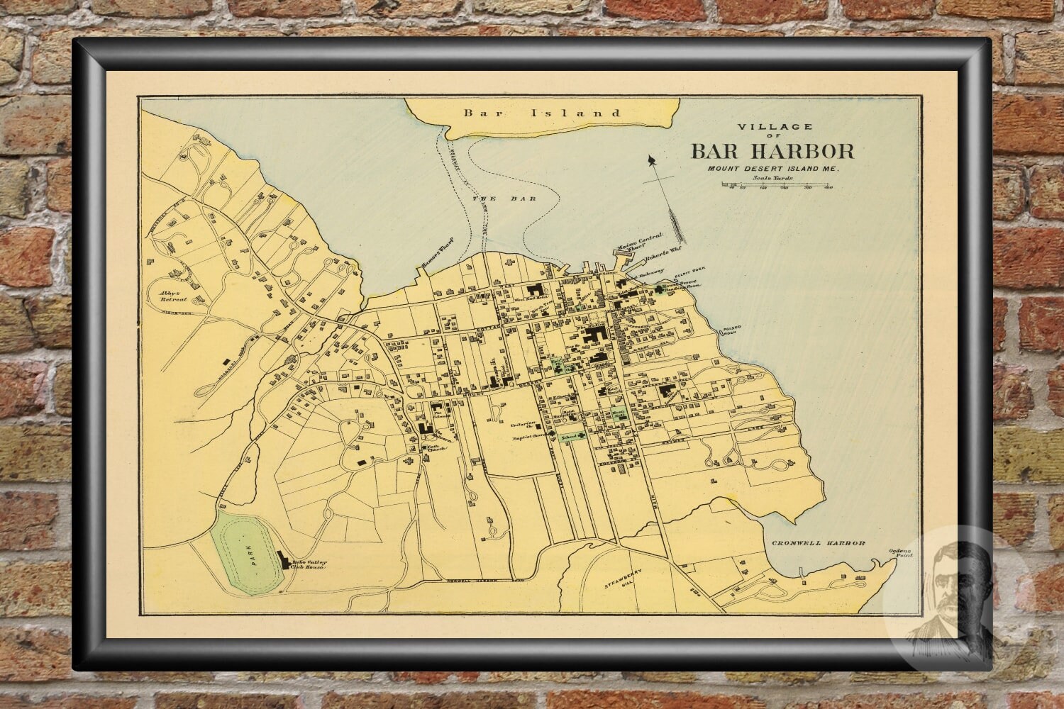 Vintage Bar Harbor Map from 1894 - Il Fullxfull.2467086154 Hau3 