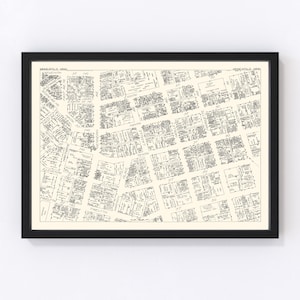 Minneapolis Map 1929, Vintage Minneapolis Map, Old Minneapolis Minnesota Art, Wall Art Gift for Minneapolis History Lovers Retro Decor