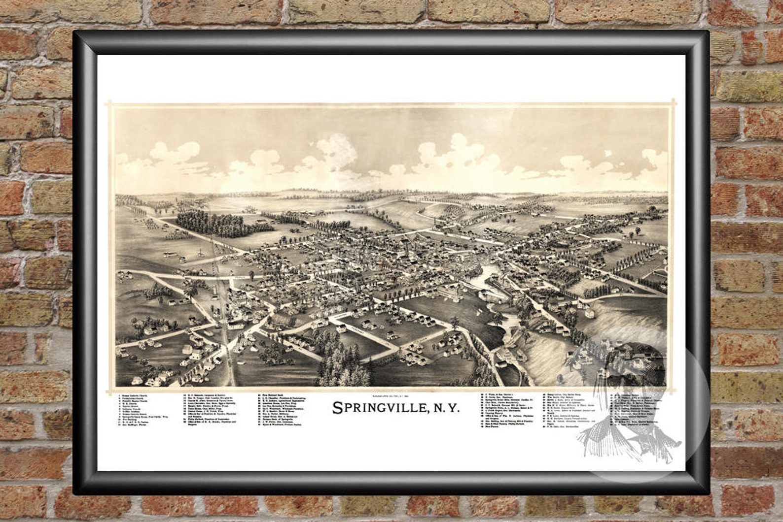 Springville Ny 1892 Vintage City Maps Restored City M vrogue.co