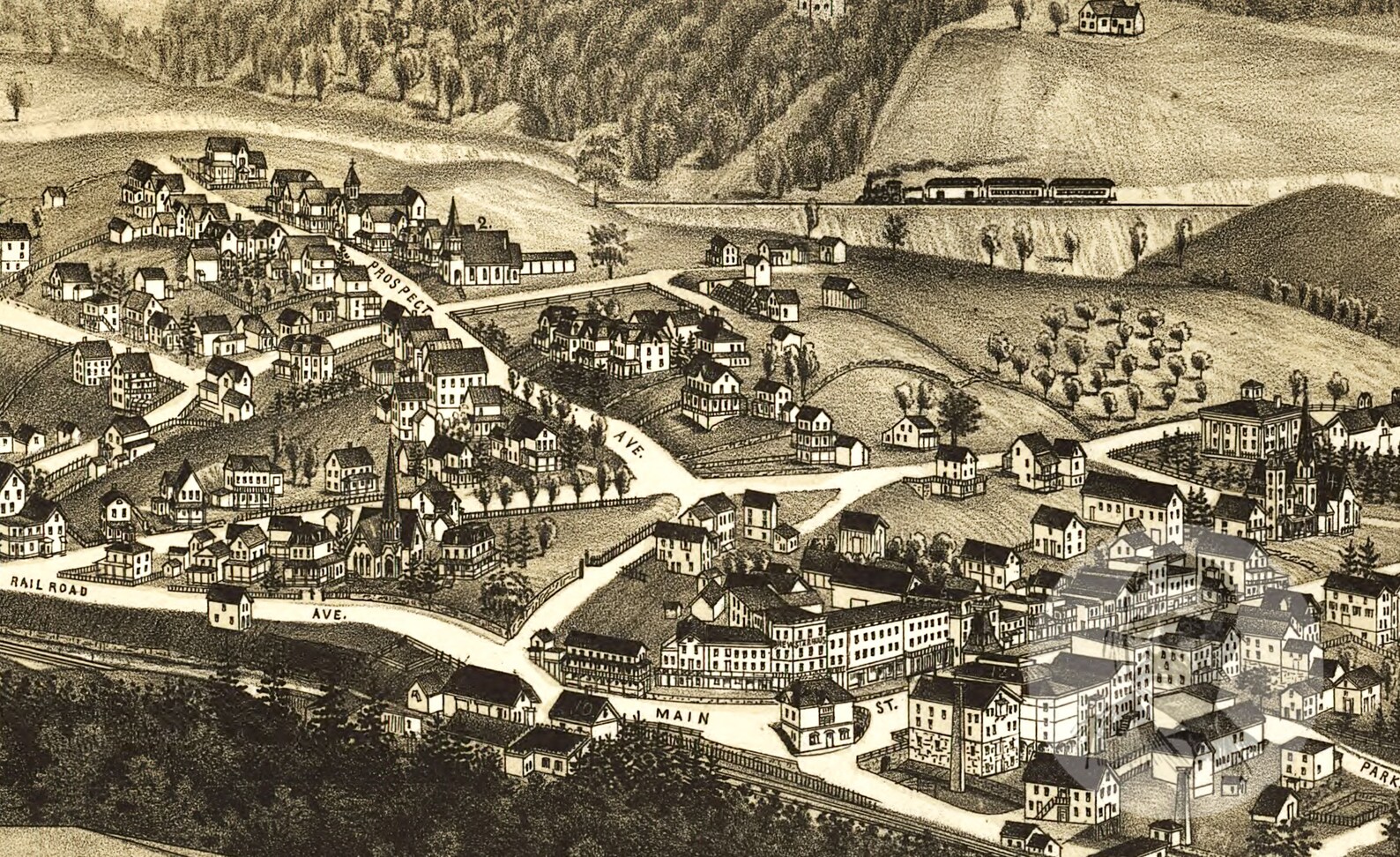 Vintage Brewster Map 1887 Old Map of Brewster New York Etsy