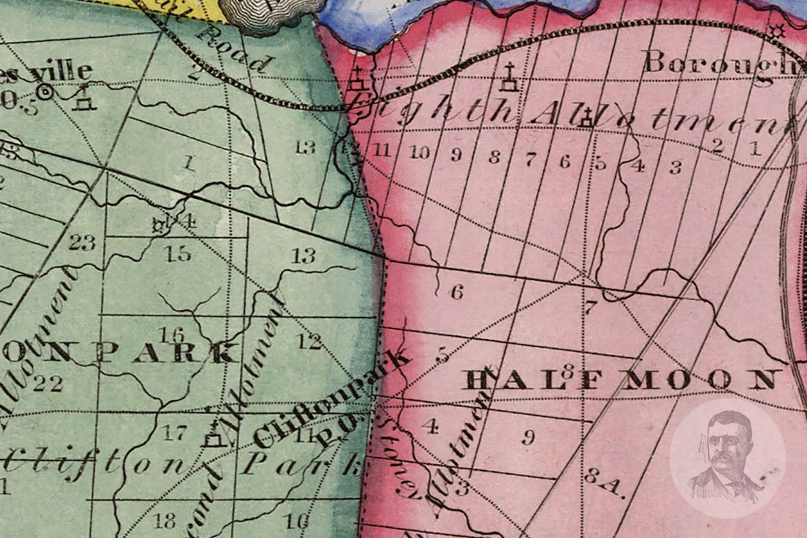 Vintage Saratoga County NY Map 1840 Old New York Map Etsy