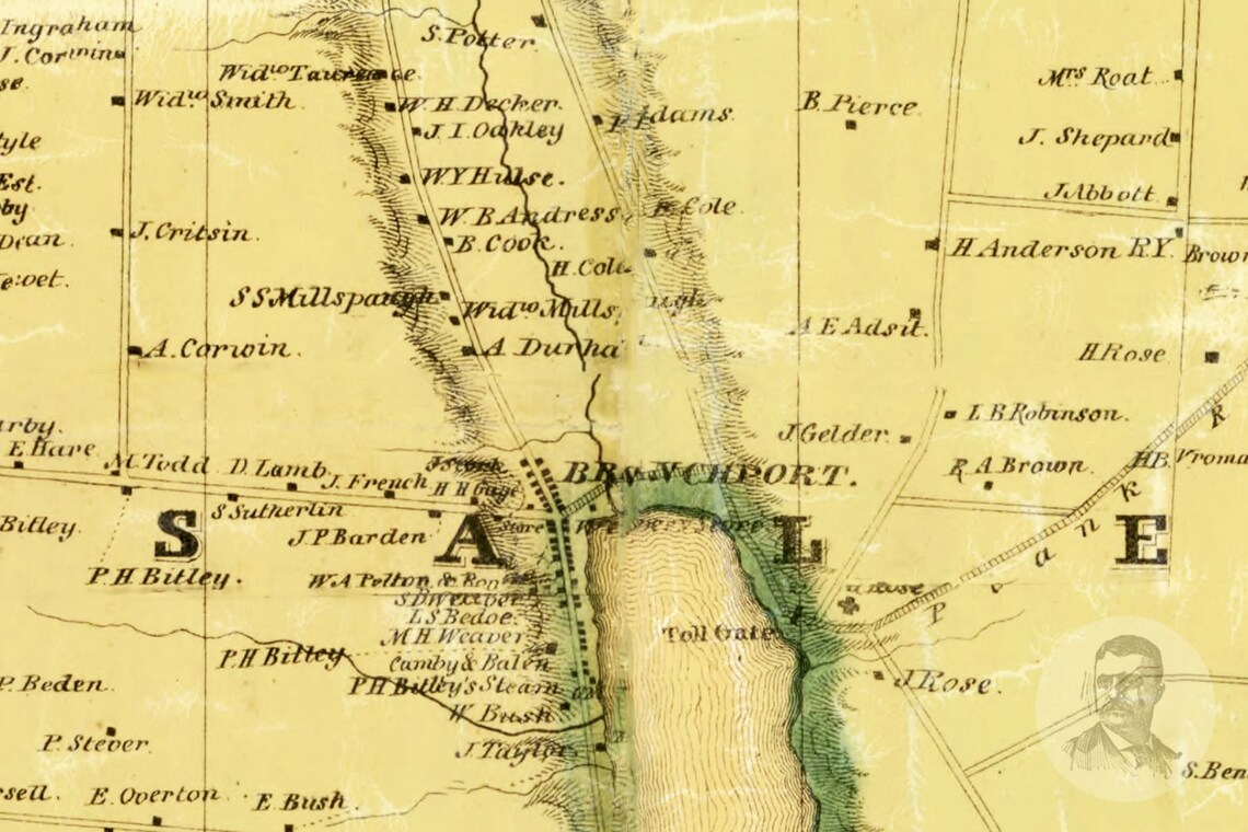 Vintage Yates County Map 1855 Old Map of Yates County New Etsy