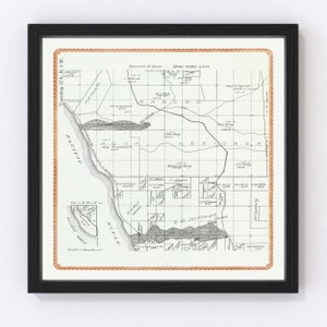 Carlsbad Map 1912, Vintage Carlsbad Map, Old Carlsbad California Art, Wall Art Gift for Carlsbad History Lovers Retro Decor