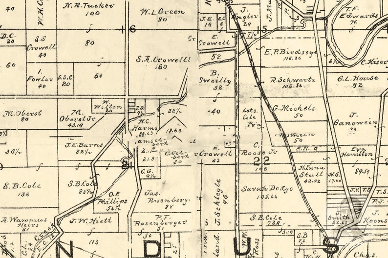 Vintage Sandusky County Map 1891 Old Map of Sandusky County Etsy