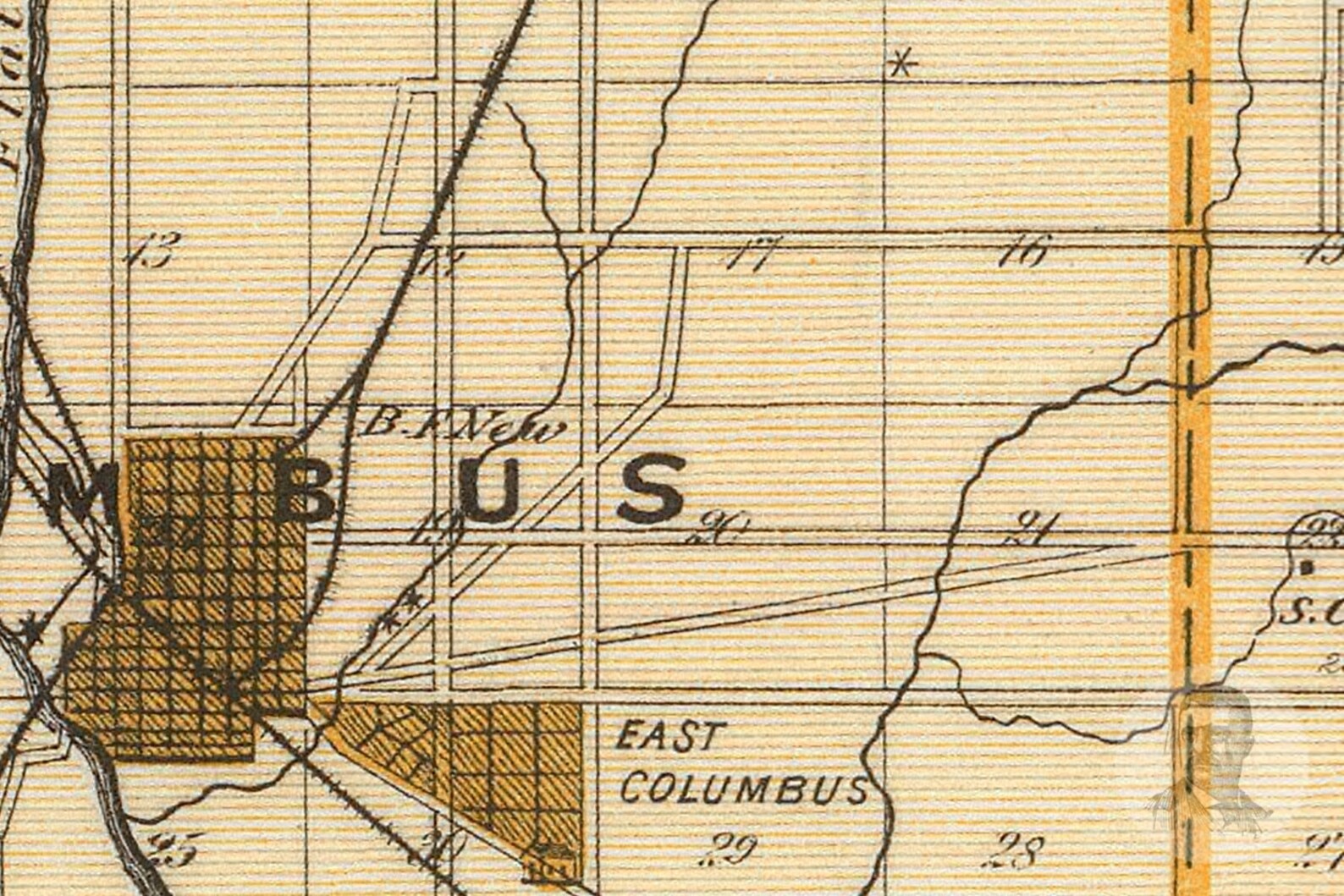 Vintage Bartholomew County IN Map 1876 Old Indiana Map Etsy