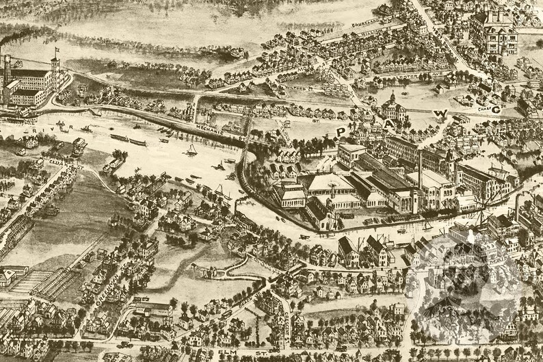 Vintage Westerly Map 1911 Old Map of Westerly Rhode Island Etsy