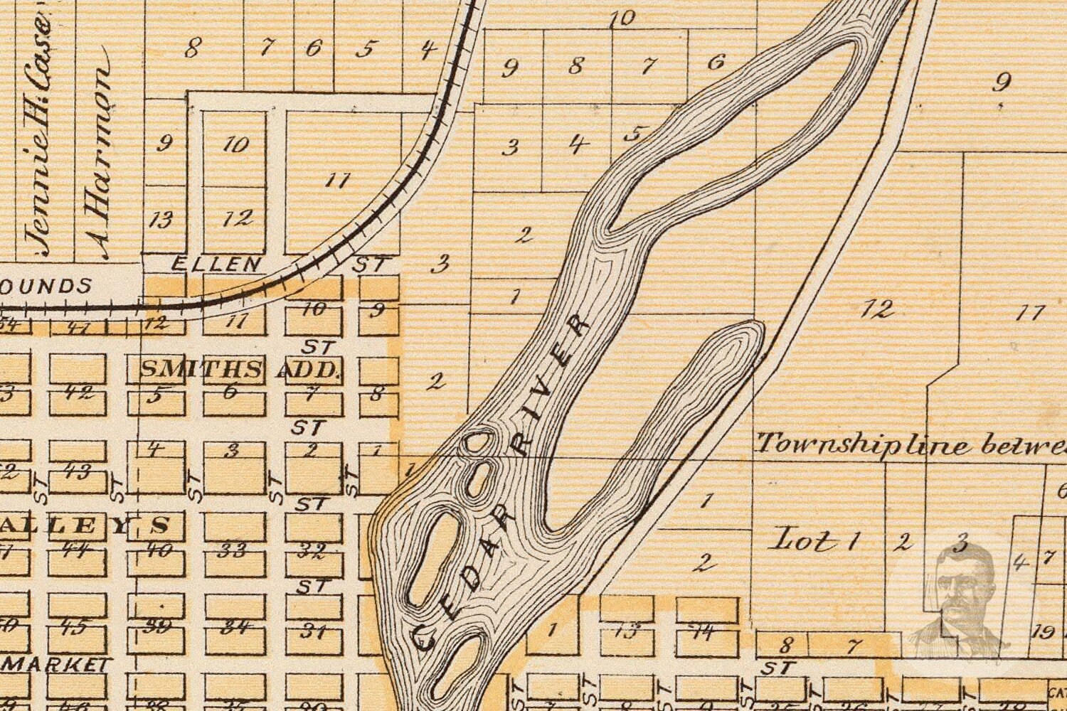 Vintage Bremer County IA Map 1875 Old Iowa Map Historical Etsy