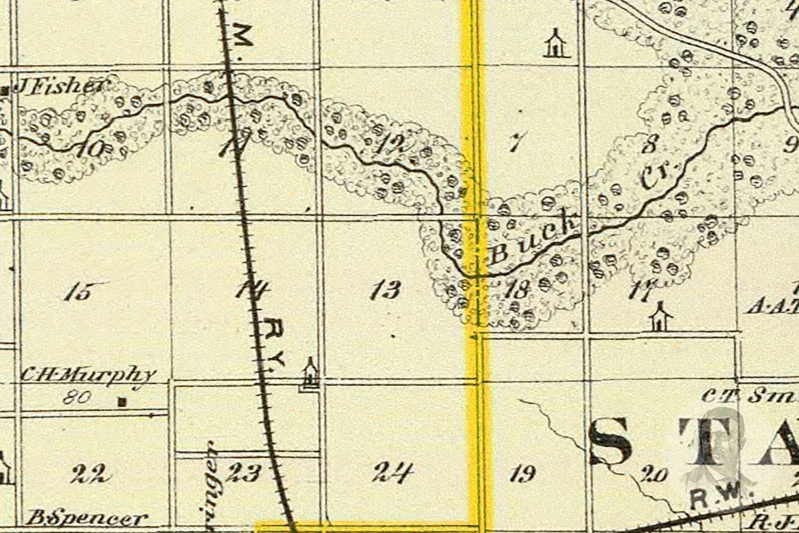 Vintage Clay County IL Map 1876 Old Illinois Map Historical Etsy