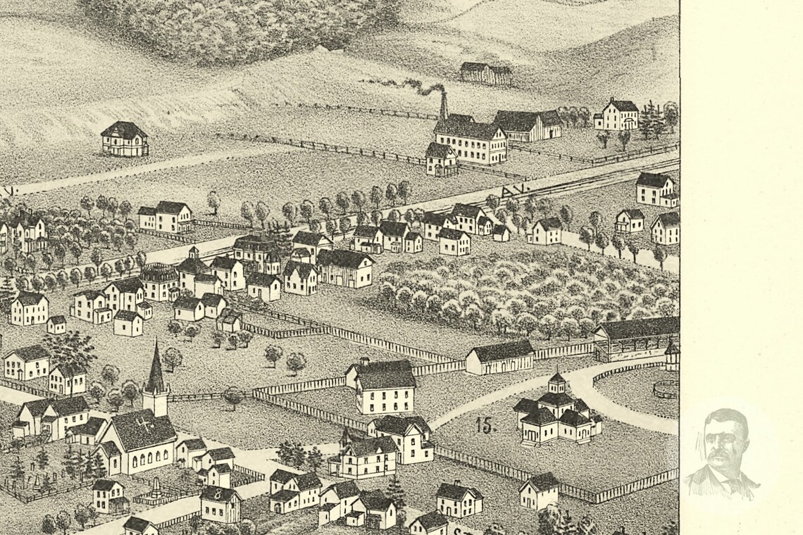 Vintage Chatham Map 1886 Old Chatham New York Map Historic Etsy