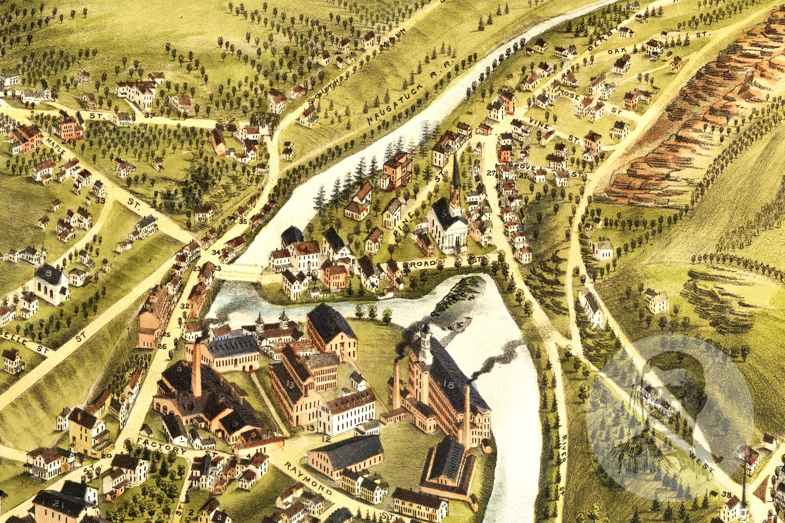 Vintage Seymour Map 1879 Old Map of Seymour Connecticut Etsy