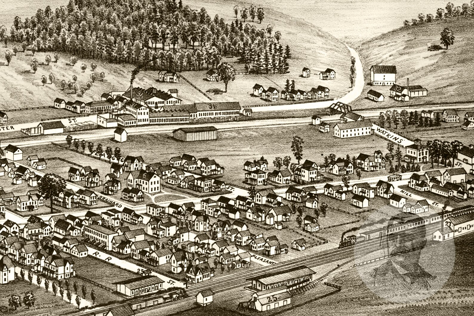 Vintage Whitesboro Map 1891 Old Map of Whitesboro New York Etsy