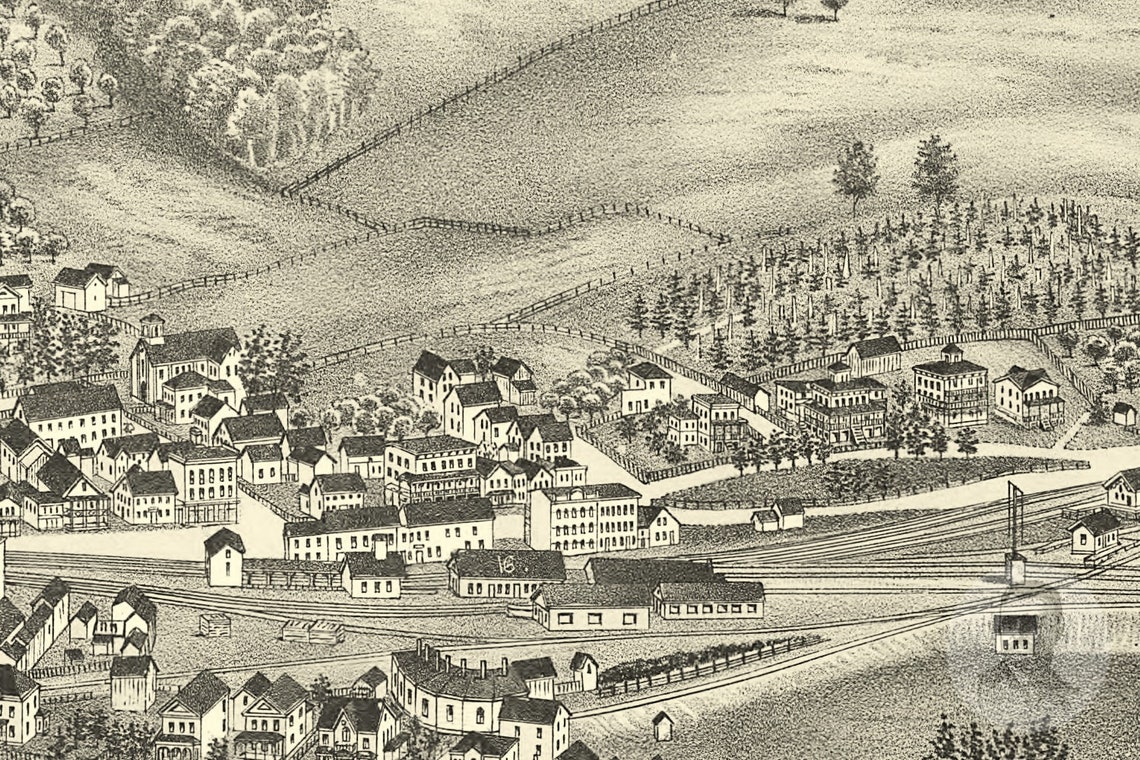 Vintage Chatham Map 1886 Old Chatham New York Map Historic Etsy