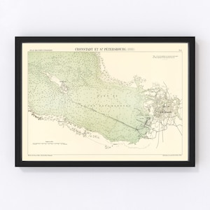Saint Petersburg Map 1888, Vintage Saint Petersburg Map, Old Saint Petersburg Art, Wall Art Gift for Saint Petersburg History Lovers Retro D
