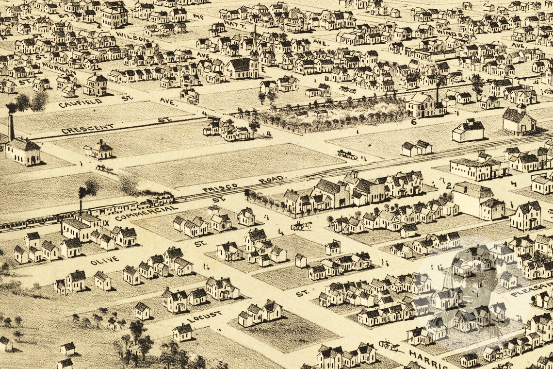 Vintage Aurora Map 1891 Old Map of Aurora Missouri Etsy